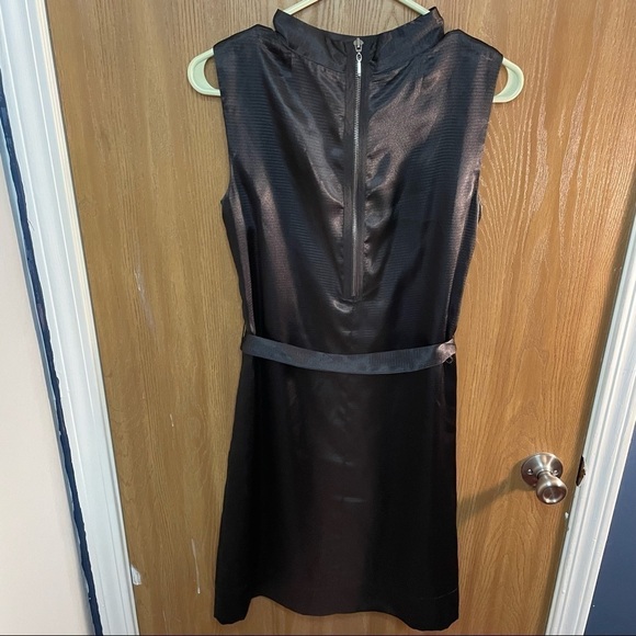 Apostrophe Black High Neck Floral Midi Dress Size 2 - Picture 3 of 7